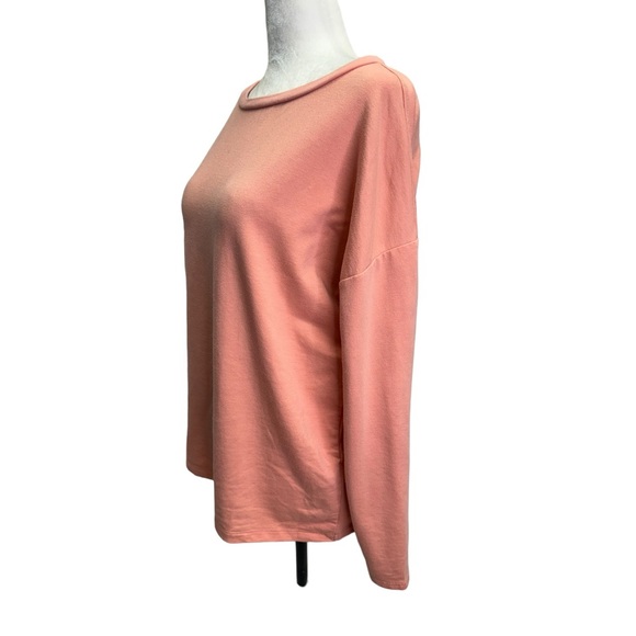 BB Dakota Peach Long Sleeve Straight Hem Crew Neck T-Shirt - Picture 5 of 9